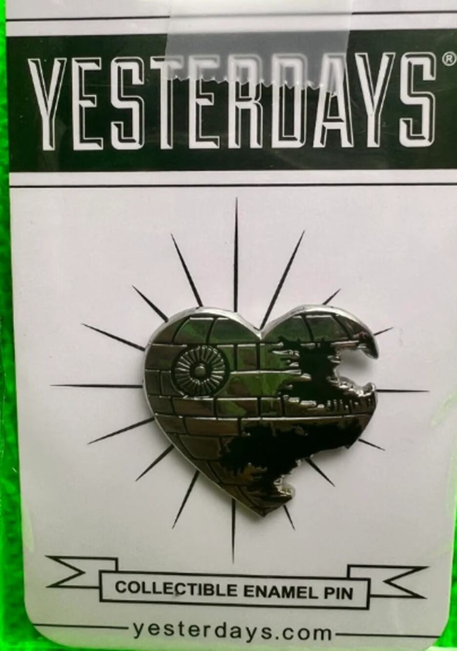 Death Star Heart Enamel pin - "Love is a Battle Station"